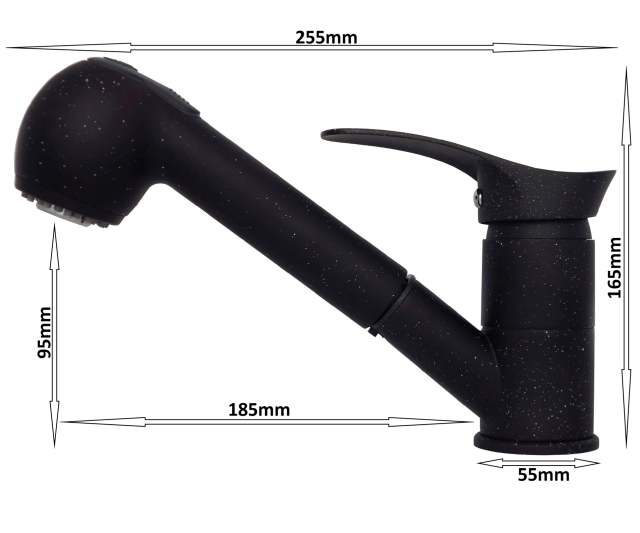 Niederdruck Spültisch Küchenarmatur Wasserhahn Waschbecken Armatur in Schwarz | eBay