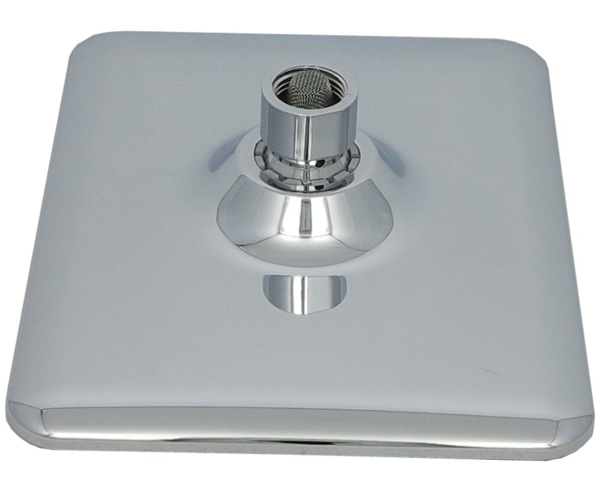Regenduschkopf Aus ABS – 260x195 Mm, Rechteckig, Weiß/chrom, Hochdruck, G1/2-Anschluss