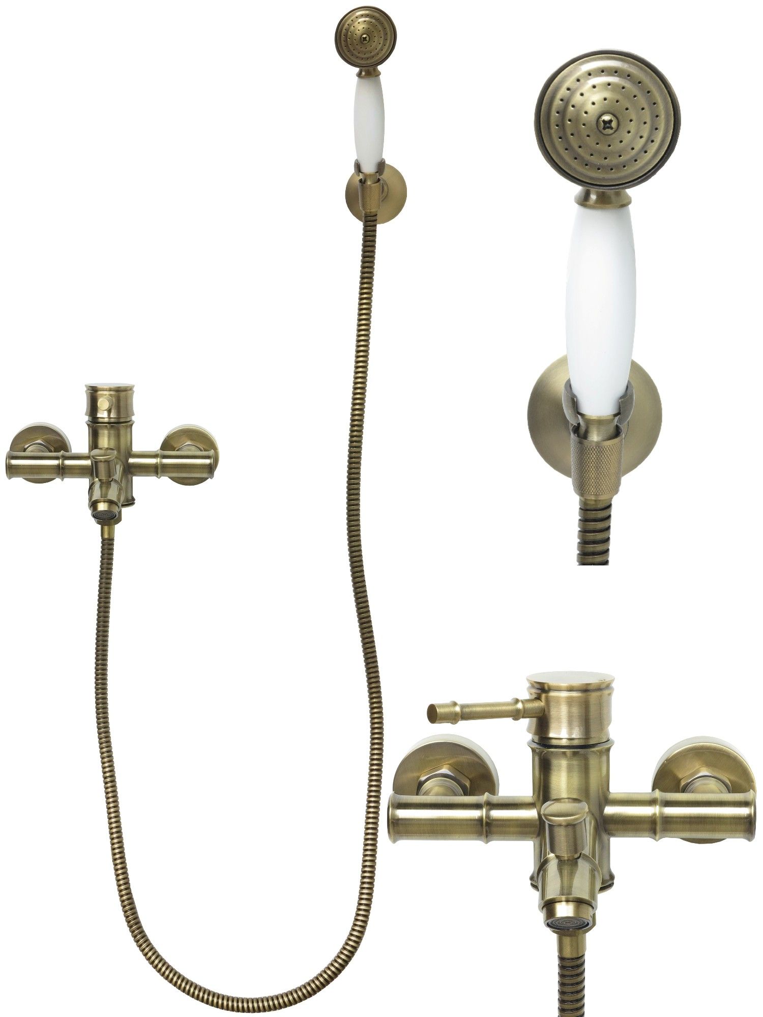 Retro Mischbatterie Badewannen Wannen Armatur Handbrause Brauseschlauch